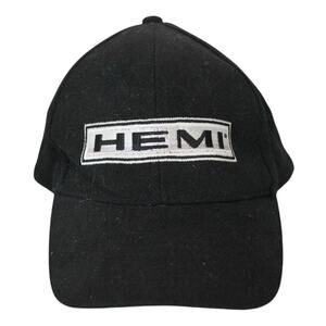 Dodge HEMI Logo Black/white Embroidered OSFM Cap/hat Chrysler VTG
